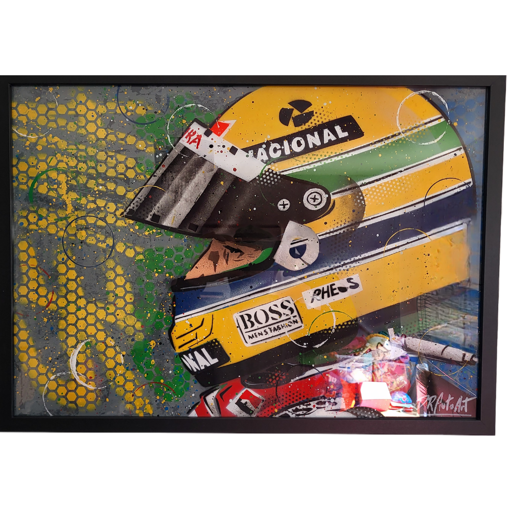 Senna Original Graffiti Art Framed