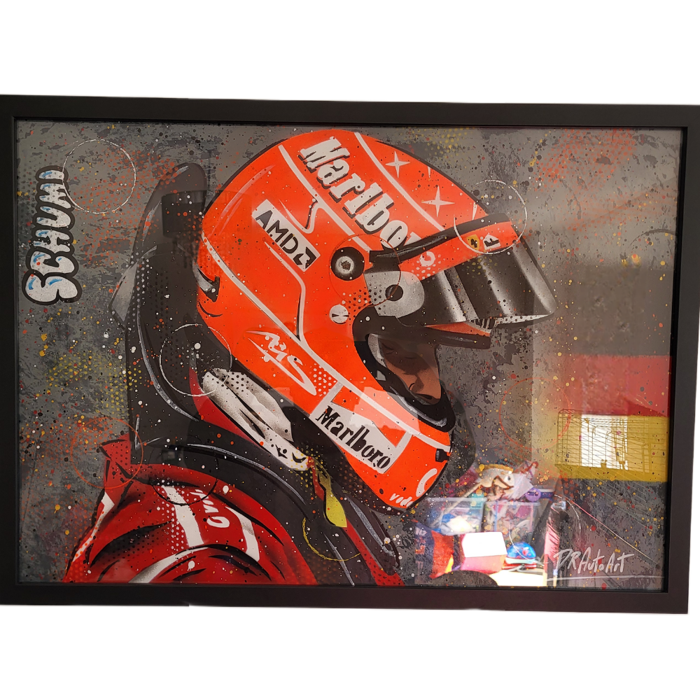 Michael Schumacher Original Graffiti Art Framed