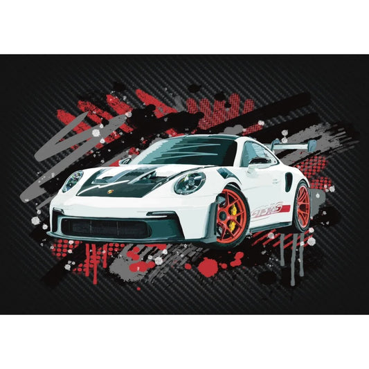 Bespoke Car Art – Custom Illustration of Your Own Vehicle - white