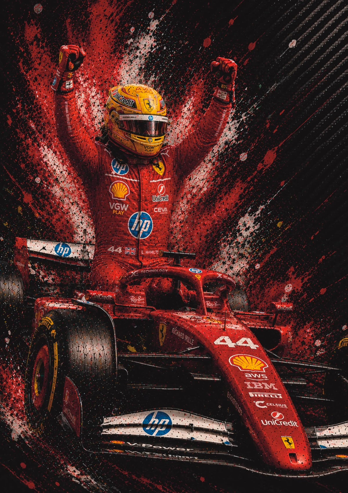 Lewis 26 F1 Art Print
