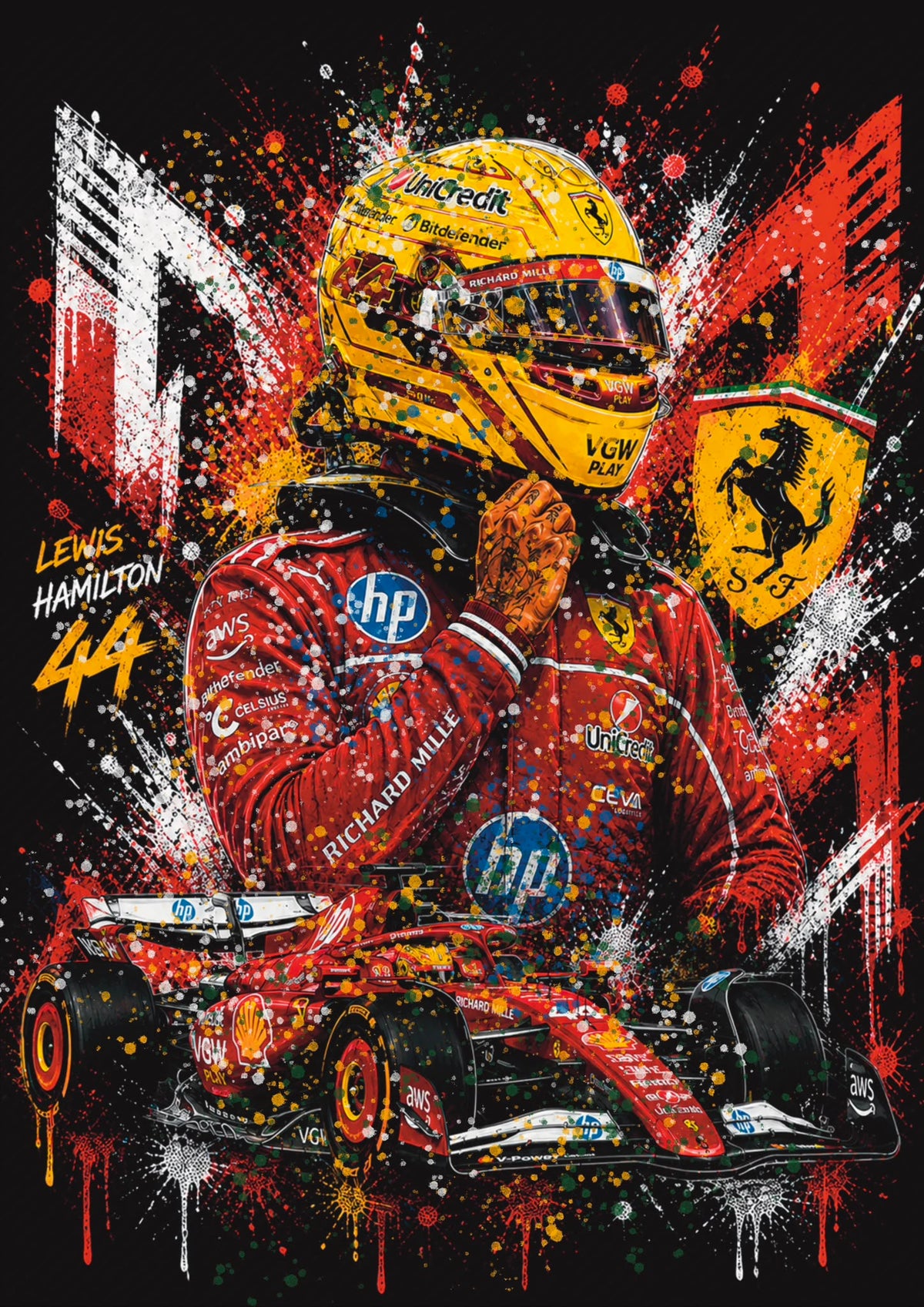 Lewis 44 A3 F1 Art Print