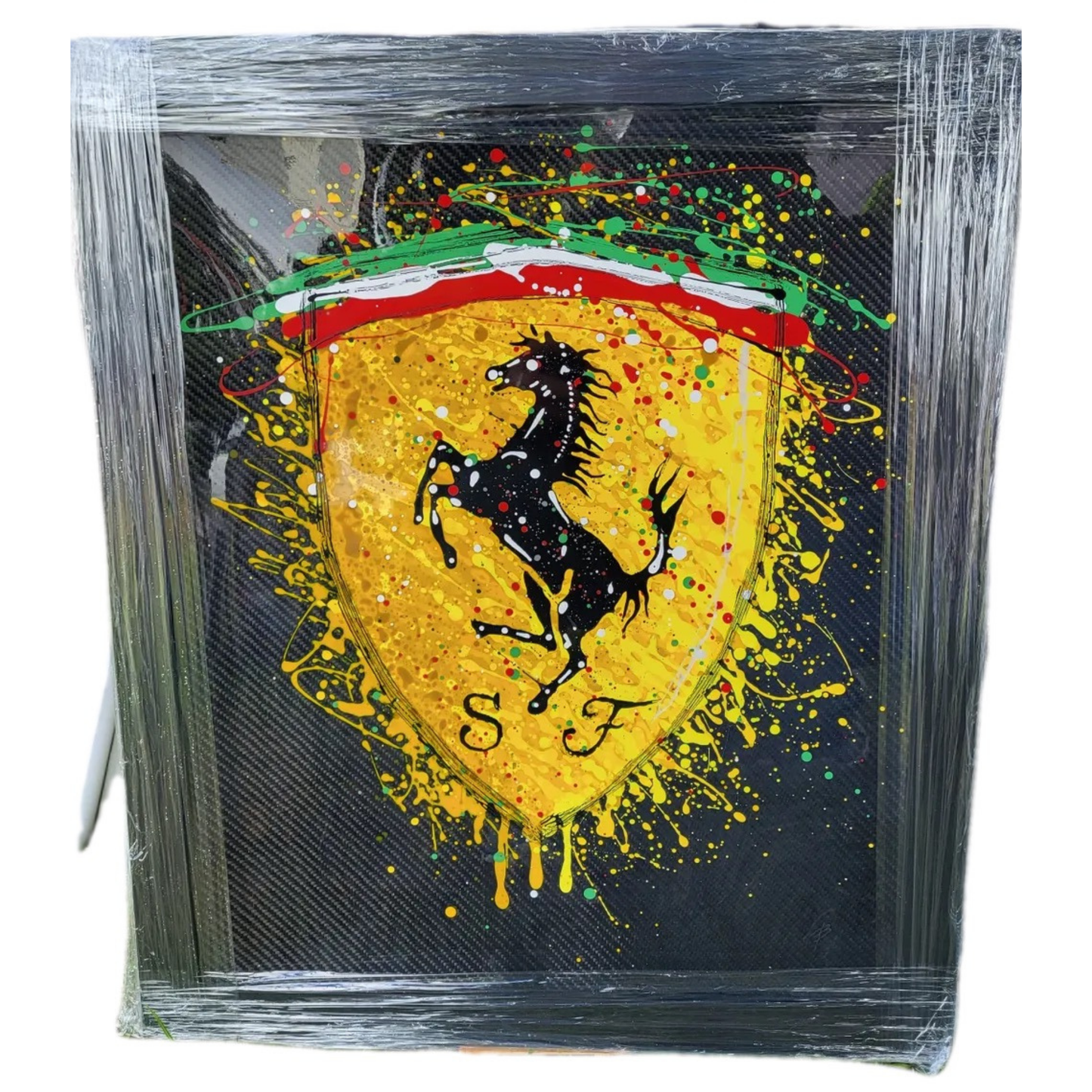 LargeFerrari-StyleCarbonFibreLogoDisplay