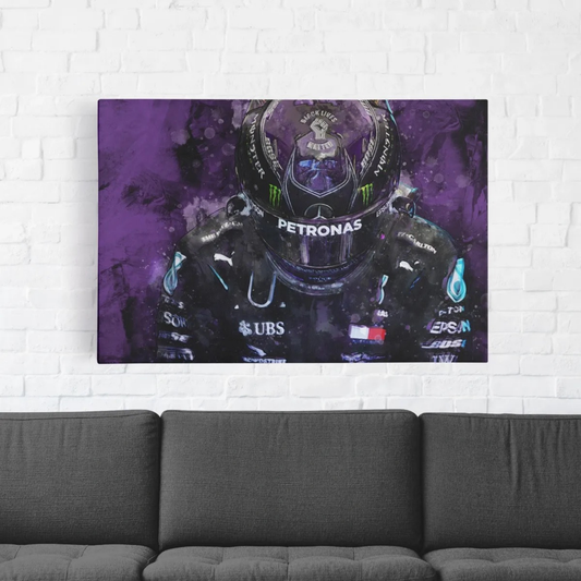 LewisHamilton2022ArtPrintbyAndrewMyles-7WorldTitles_wall