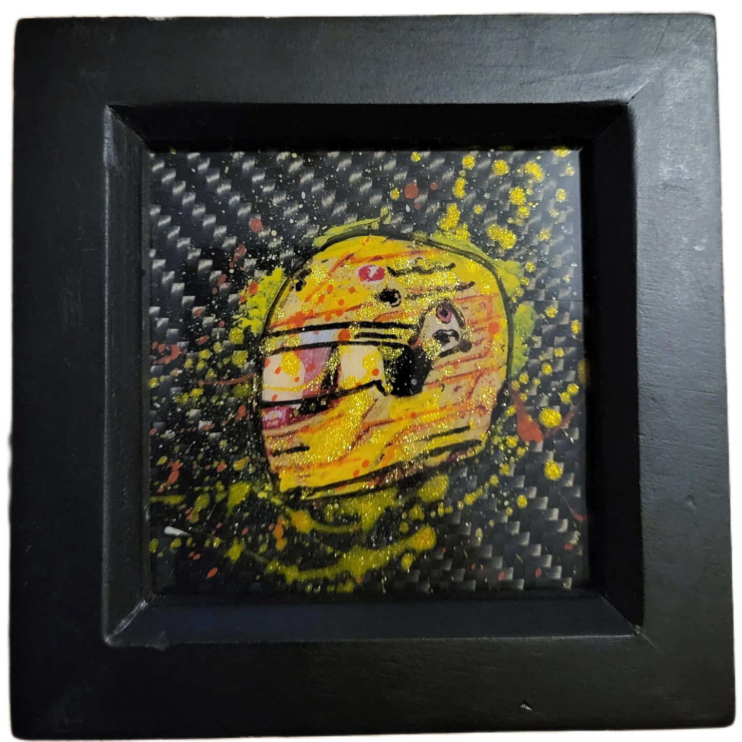 LewisHamiltonMiniCarbonFibreArt_Framed