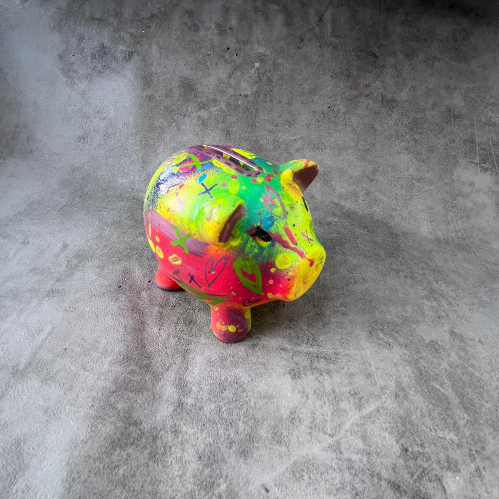 Rainbow Helmet Piggy Bank - F1 Inspired Collectible