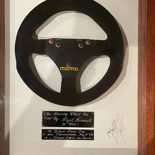 Nigel Mansell Williams F1 FW11B Spa GP Winning Steering Wheel