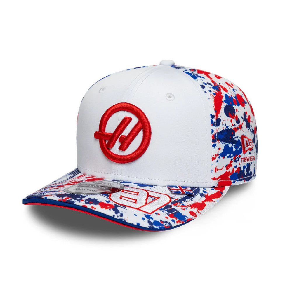 Haas F1 Oliver Bearman Silverstone 9Seventy Cap Stretch Snap Adults - White