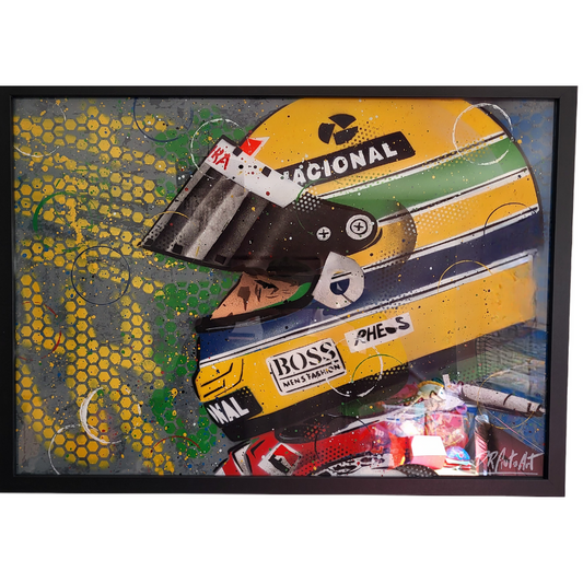 Senna Original Graffiti Art Framed