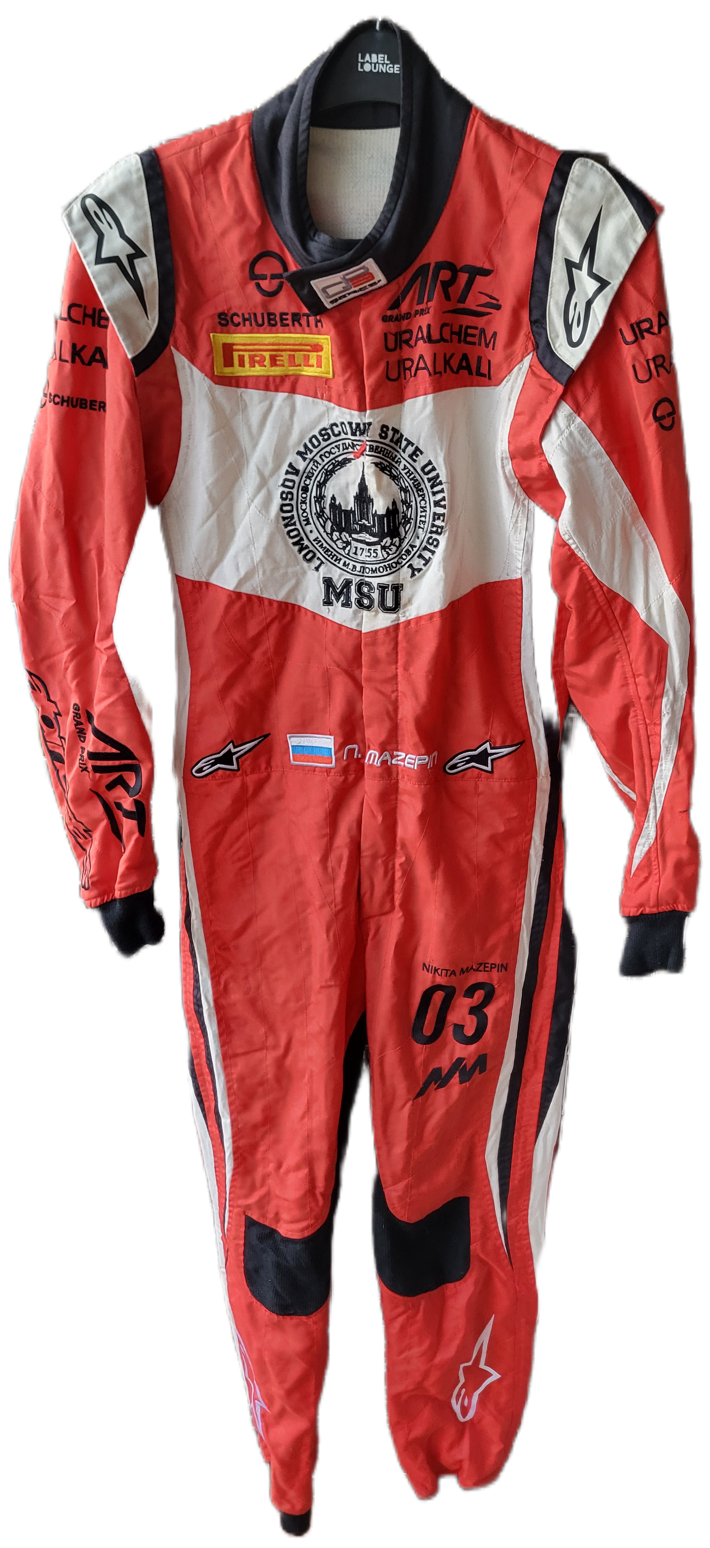 Nikita Mazepin GP3 Suit