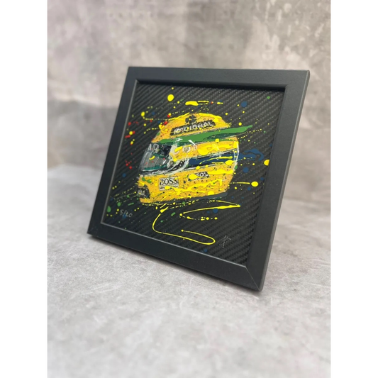 AyrtonSennaMiniCarbonFibreArt
