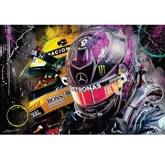 AyrtonSenna_LewisHamilton_MotorsportLegendsArt