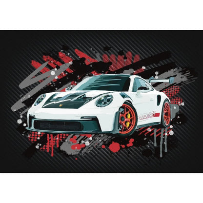 Bespoke Car Art – Custom Illustration of Your Own Vehicle - white