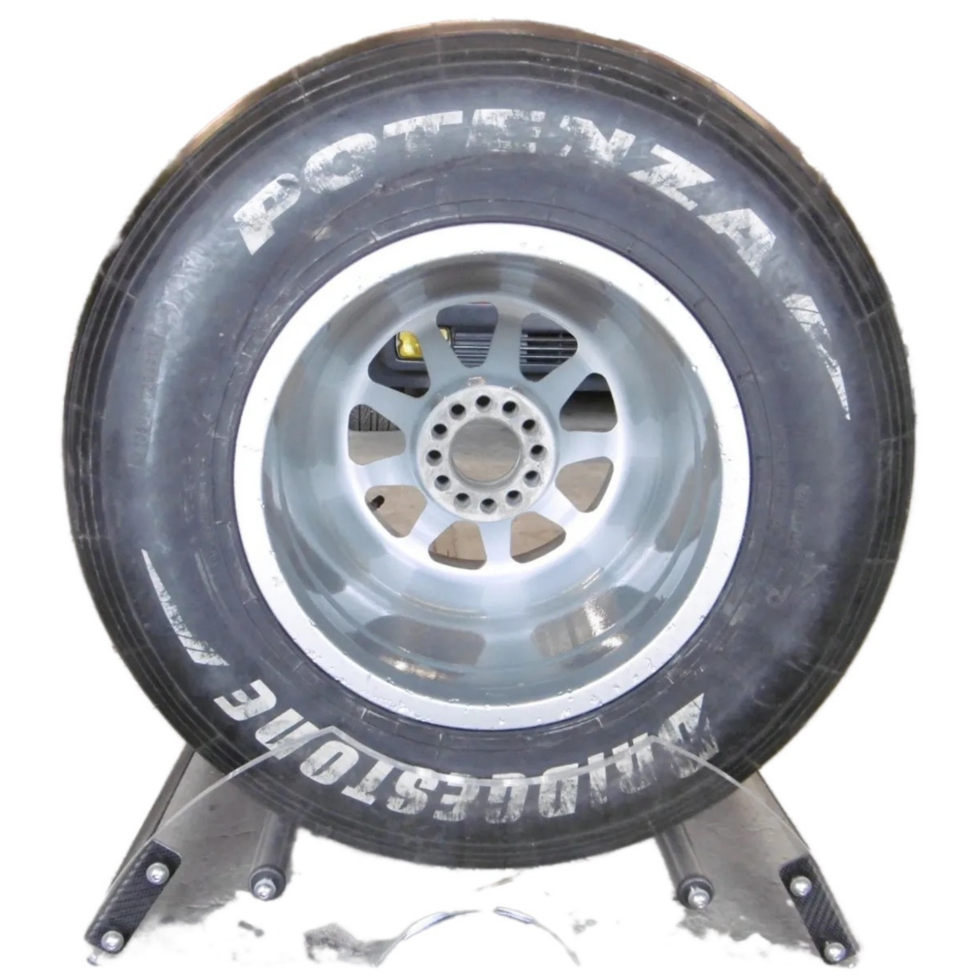 BridgestonePotenzaFormula1TyrewithWheelRimDisplay