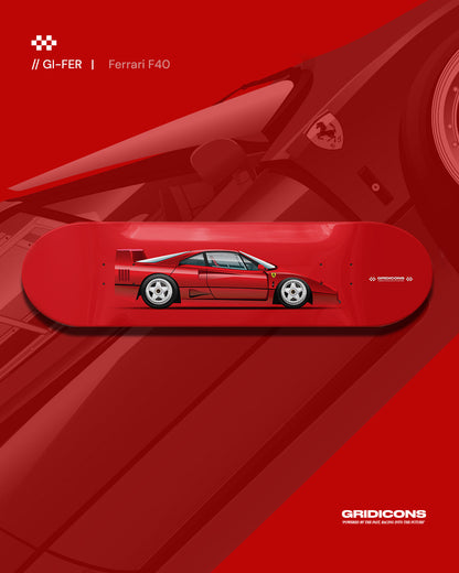 Ferrari F40 - Skate Deck Wall Art