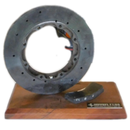 FerrariFormula11986BrakeDisc_PadonWoodenDisplayStand