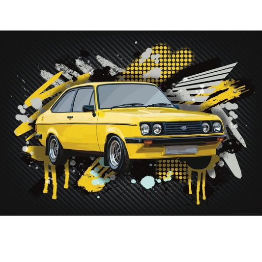 FordEscortA3ArtPrint