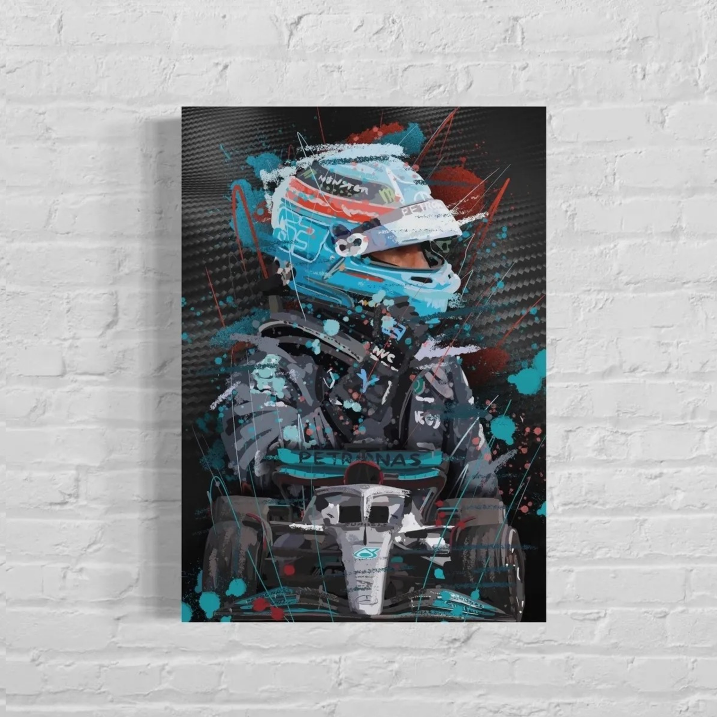 George Russell A3 Motorsport Art Print