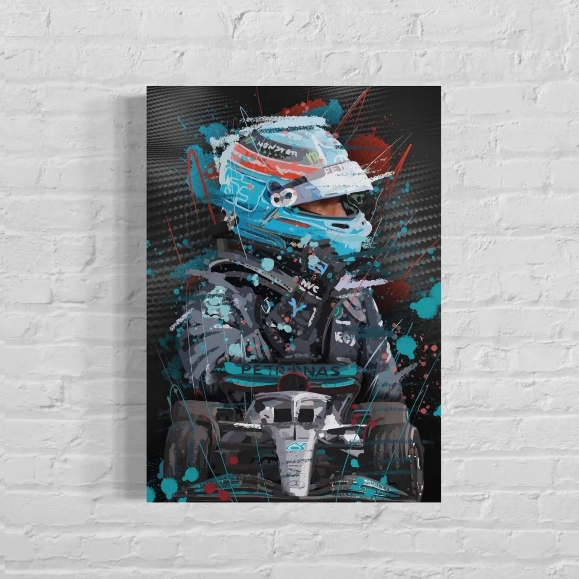 George Russell A3 Motorsport Art Print