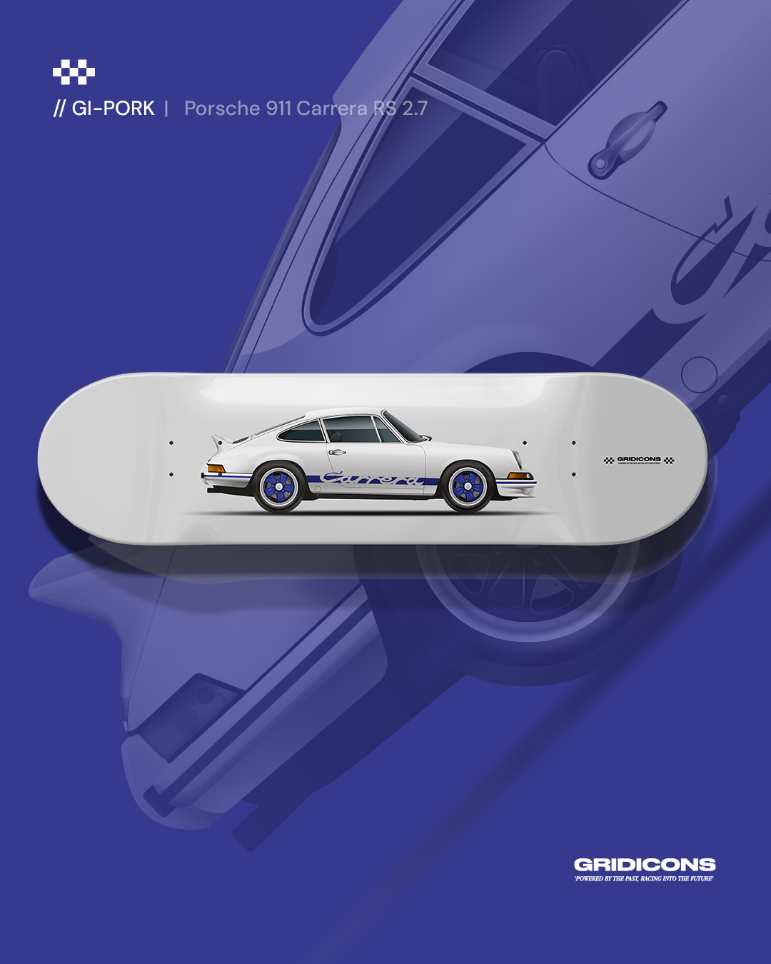Porsche 911 Carrera RS 2.7 - Skate Deck