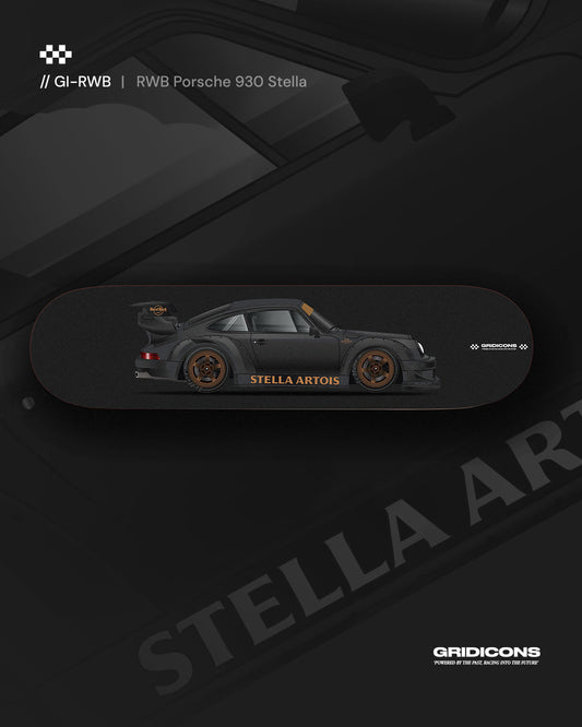 RWB Porsche 930 Black "Stella" - Skate Deck