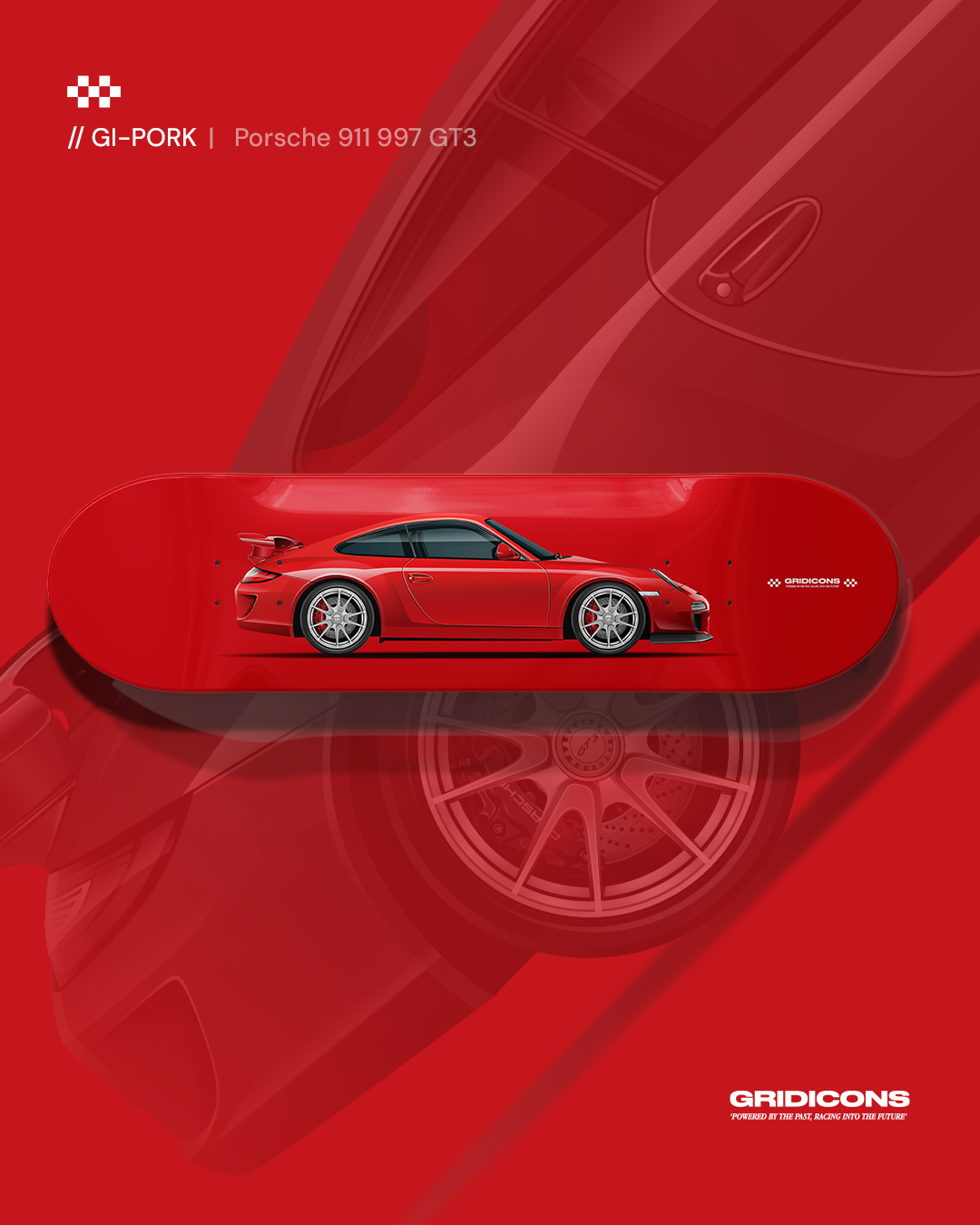 Porsche 911 997 GT3 - Skate Deck