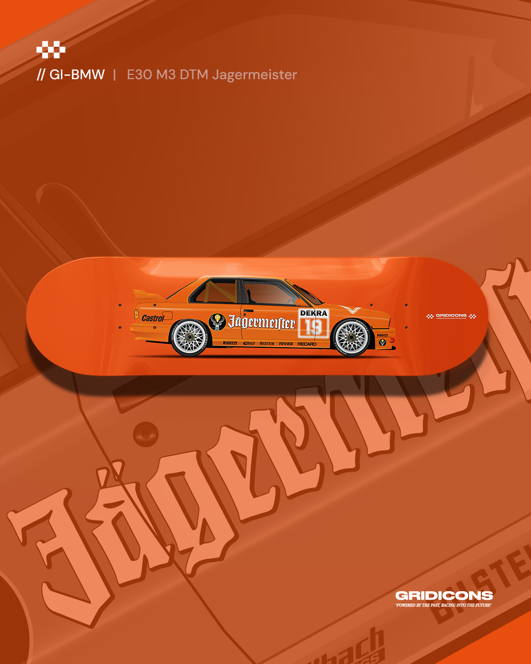 BMW E30 M3 DTM Jagermeister - Skate Deck