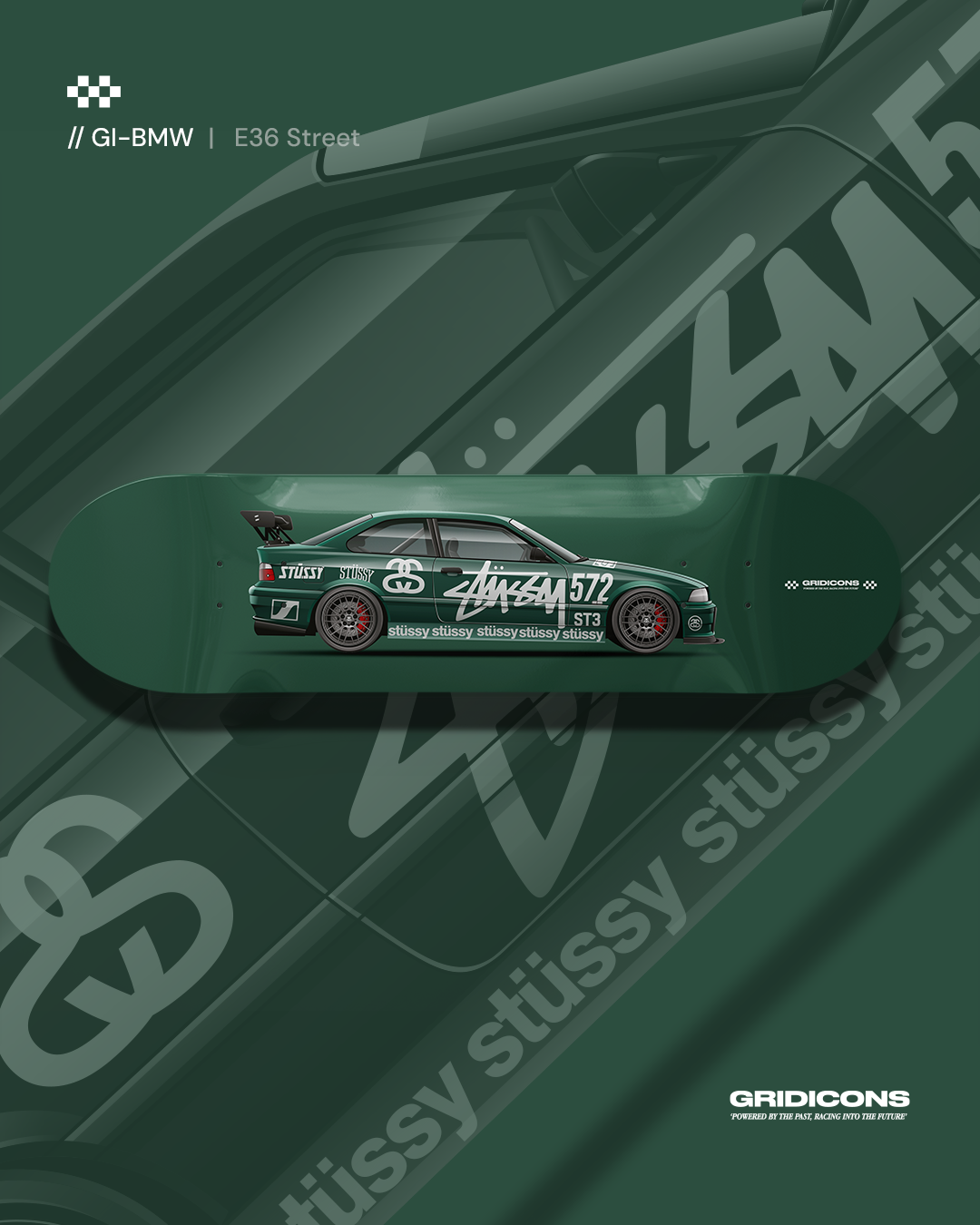BMW E36 Stussy - Skate Deck