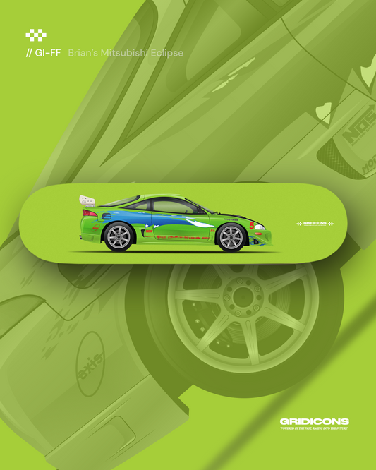 Brian's Mitsubishi Eclipse - The Fast & The Furious - Skate Deck