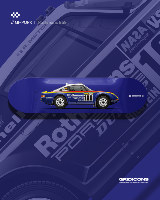 Porsche 959 Rothmans - Skate Deck