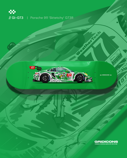 Porsche 911 GT3R AO Racing - Skate Deck Bundle