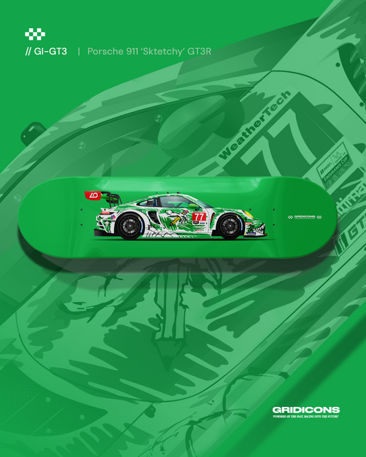 Porsche 911 GT3R "Sketchy" - Skate Deck