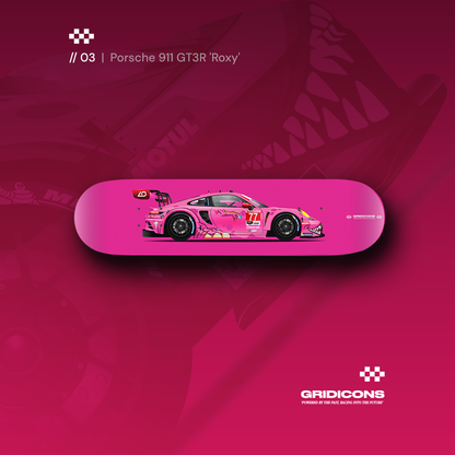 Porsche 911 GT3R "Roxy" - Skate Deck