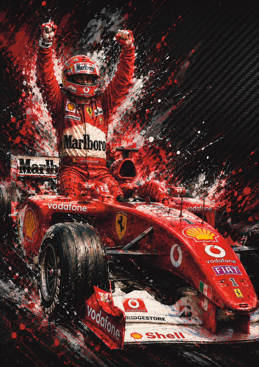 Schumacher 26 A3 F1 Art Print