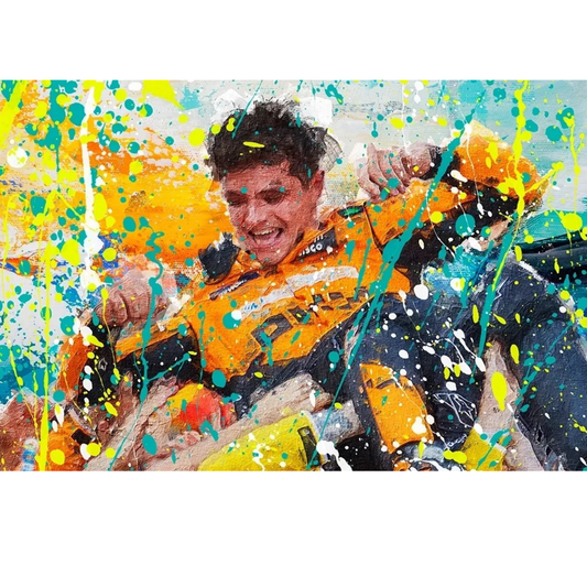 LandoNorrisCelebrationMotorsportArtPrint