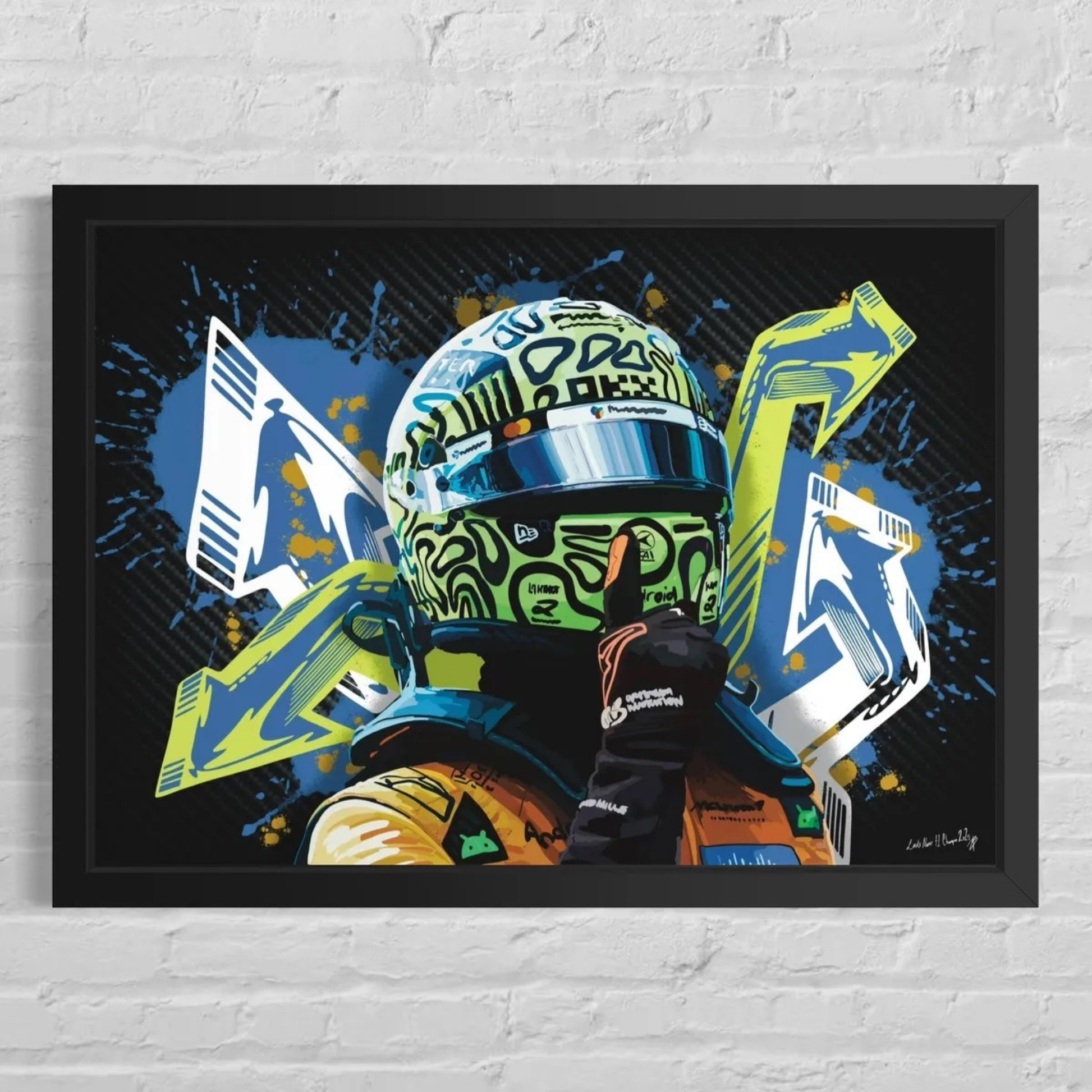 LandoNorris_LevelUp_A3ArtPrint_wall