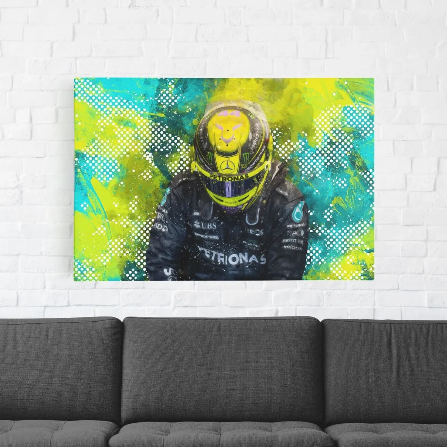 LewisHamilton2022ArtPrintbyAndrewMyles_wall