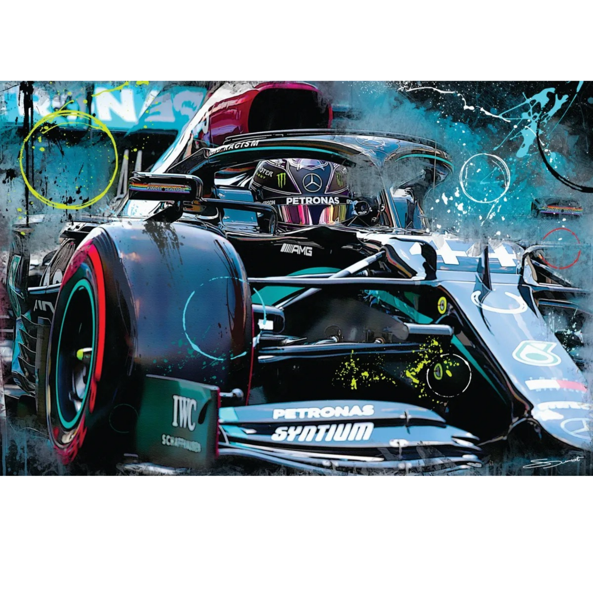 Lewis Hamilton – Ride in the Dark Motorsport Art | Apex Collectables ...