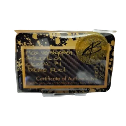 Max Verstappen Carbon Fibre Art Piece - certificate of authenticity