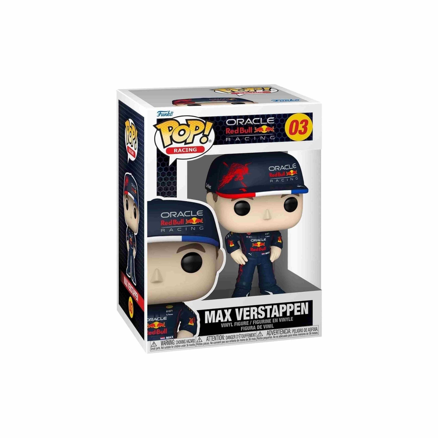 Max Verstappen Funko Pop! Figure package