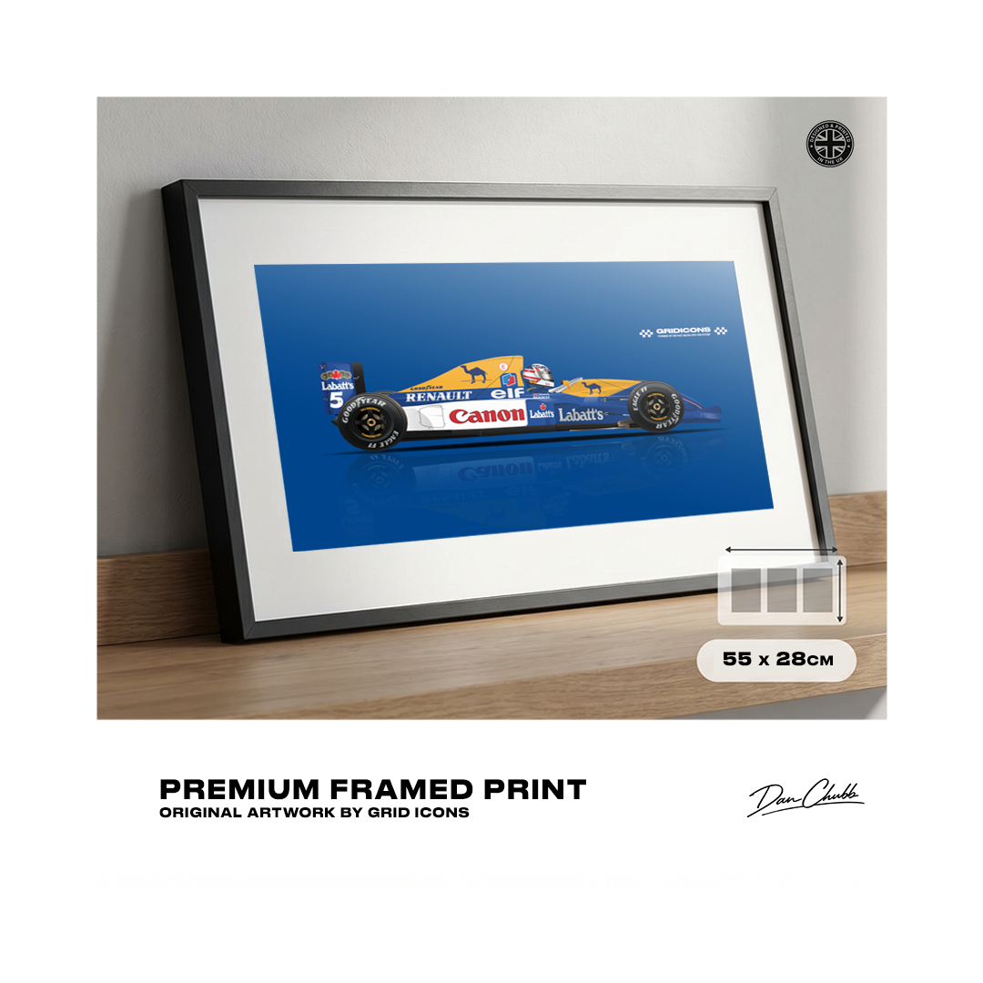 1991 Williams FW14 -  Framed Print